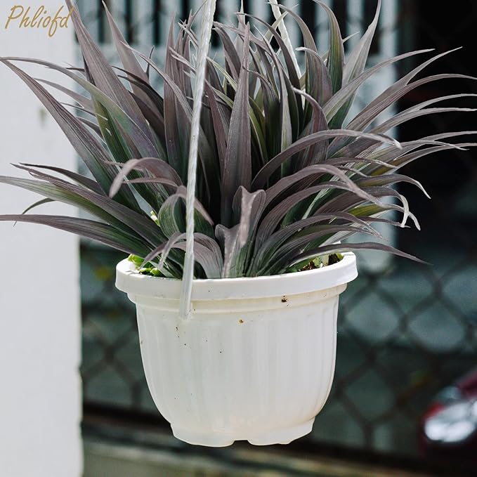 6Pcs Artificial Grass Fake Plants 17.3in Outdoor Plants UV Resistant Faux Greenery Stems Fake Grass for Home Window Garden Office Patio Pathway Front Porch Halloween Décor Green & Black-VerdiqueGarden