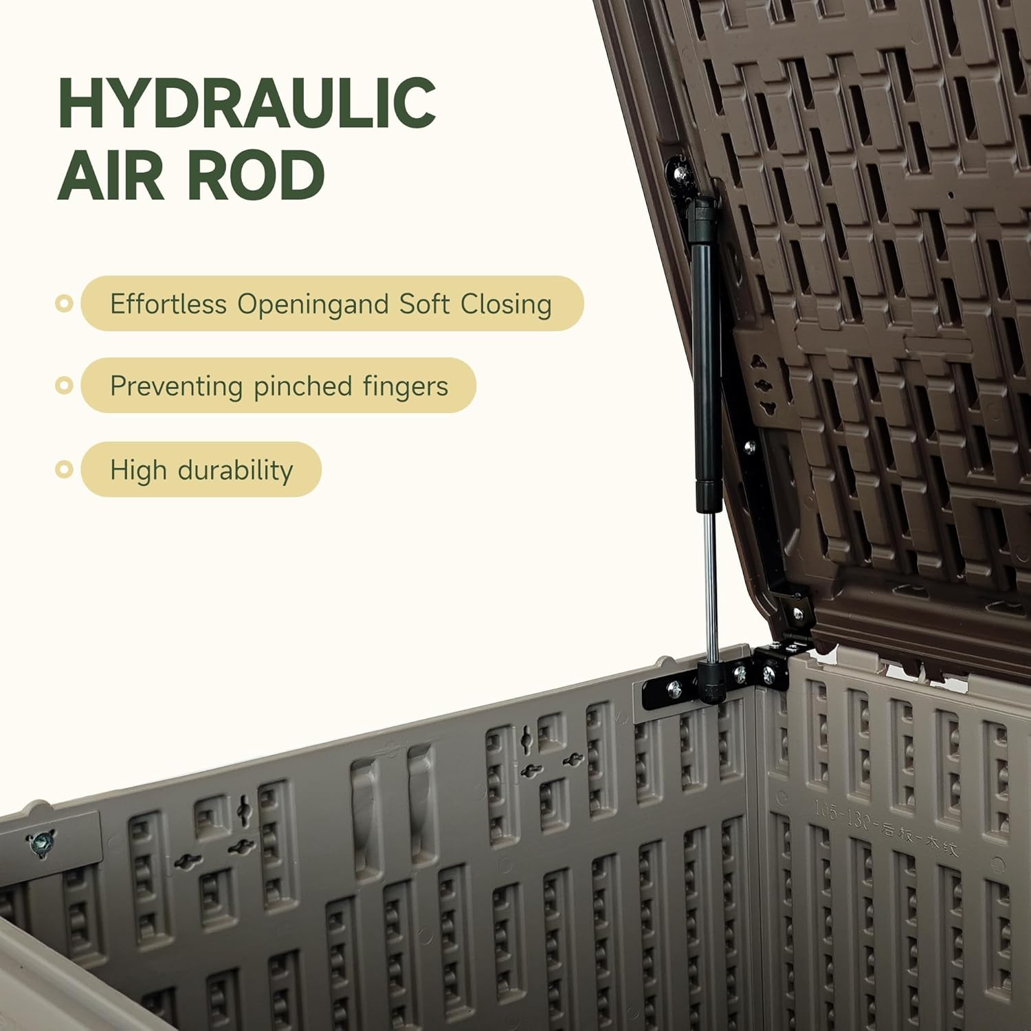 120 Gallon Deck Box, Double Layer Waterproof Resin Outdoor Indoor Storage Box, Lockable & UV Resistant Storage Bin for Patio Furniture, Garden Tools, Pool Accessories (Brown)-VerdiqueGarden