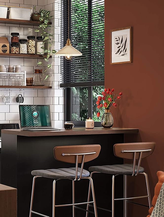 Dimoon 78.7''x17.7'' Orange Peel and Stick Wallpaper Contact Paper Modern Self Adhesive Wall Paper Removable Renter Friendly Textured Solid Color Shelf Cabinet Vinyl Roll (78.7''x17.7'',Vermilion)-VerdiqueGarden