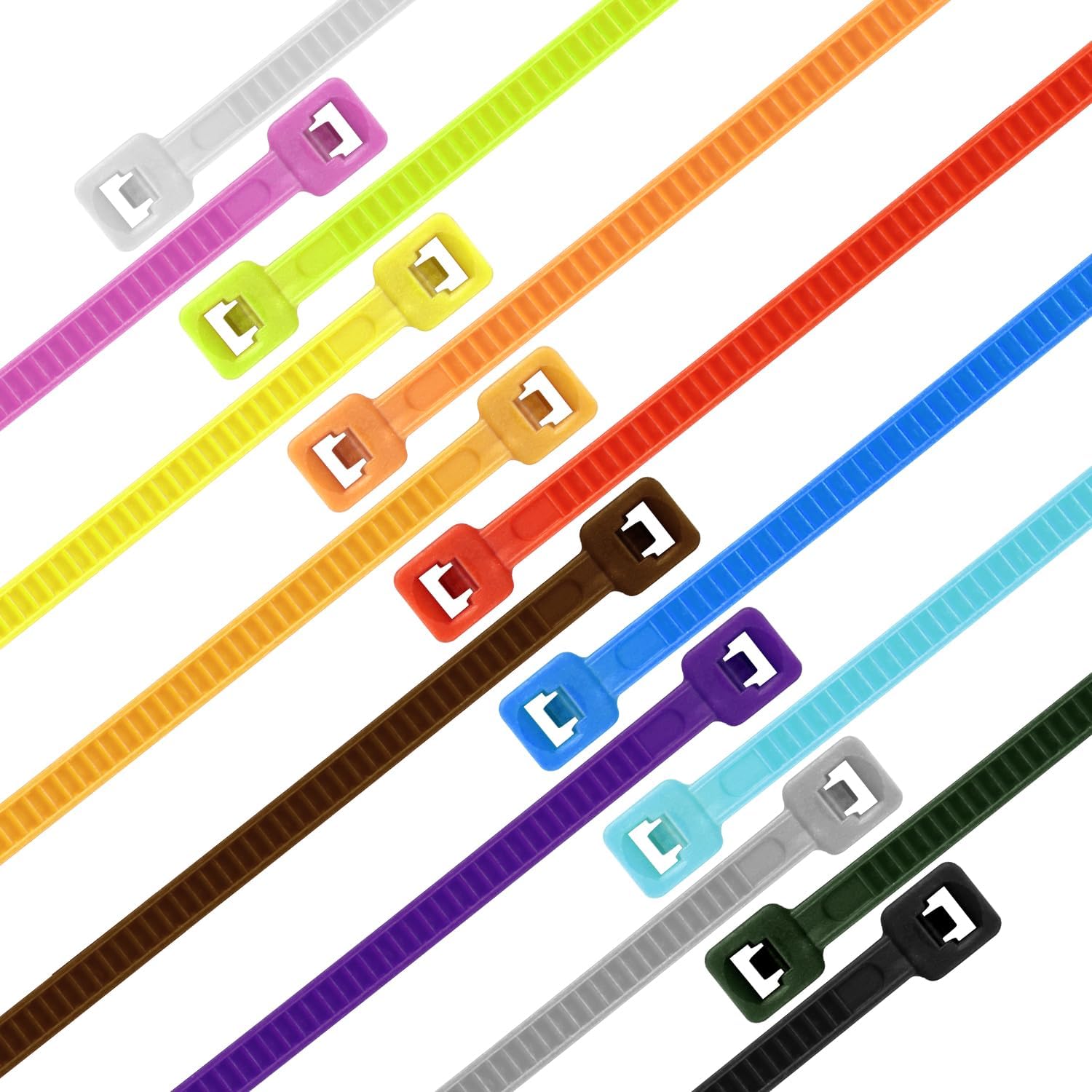 14 Inch Zip Ties Green 1000 PCS, 40 Lbs- Heavy Duty Tensile Strength, Nylon PA66 UV Resistant Cable Ties for Indoor and Outdoor Use - Ideal for object bundling and fastening-VerdiqueGarden