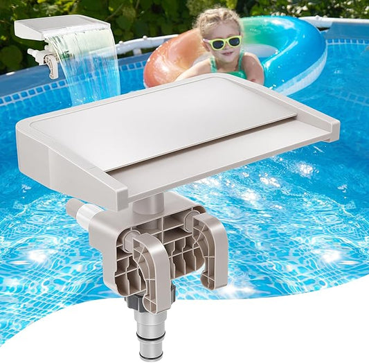 Pool Fountain Waterfall for Above Ground Pools, Smooth Flowing Pool Waterfall, Above Ground Pool Accessories, Cooling and Relaxation Pool Fountain for Outdoor Decor, Swimming Pool-VerdiqueGarden