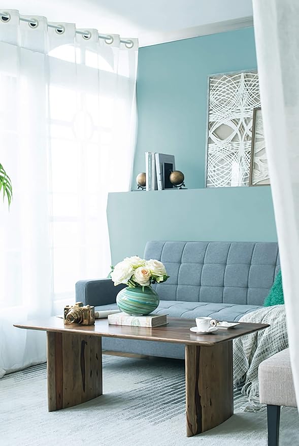 Dimoon 236''x17.7'' Blue Peel and Stick Wallpaper Contact Paper Modern Self Adhesive Wall Paper Removable Renter Friendly Textured Solid Color Shelf Cabinet Vinyl Roll (236''x17.7'',Nile Blue)-VerdiqueGarden