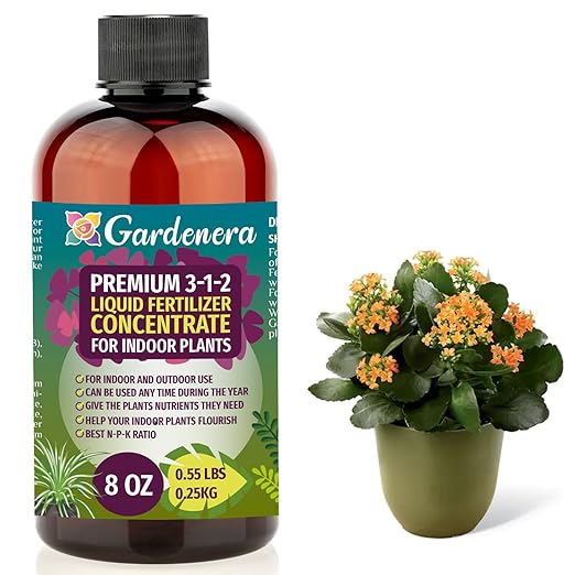 Premium Liquid Indoor Plants Fertilizer - 3-1-2 Concentrate for Indoor Plants and Flowers by Gardenera | Organic Plant Food for Indoor Plants - 8oz-VerdiqueGarden