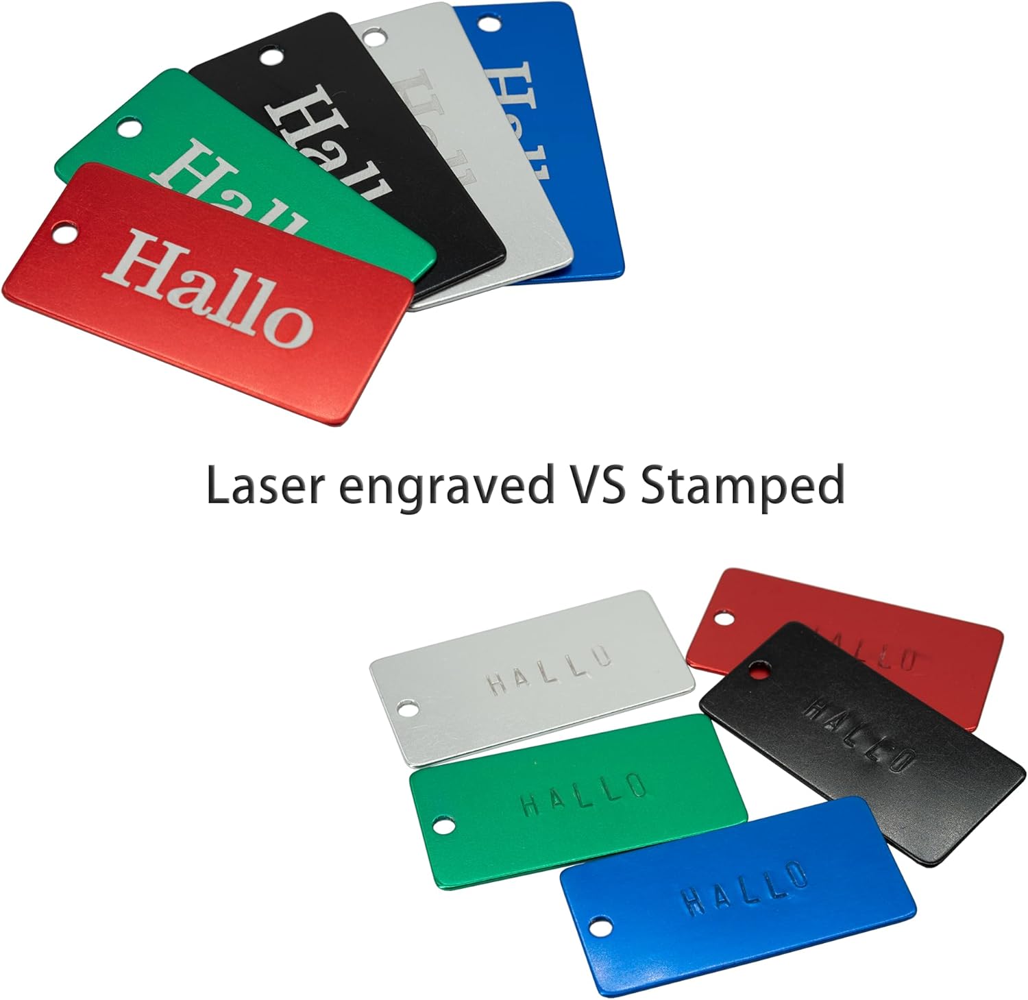 StayMax Anodized Aluminum Engraving Blanks 1x2 Inch 50 Pack (Silver)-VerdiqueGarden