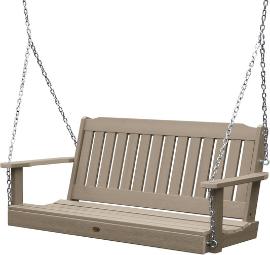 highwood Lehigh Porch Swing, 5 Feet, Woodland Brown-VerdiqueGarden