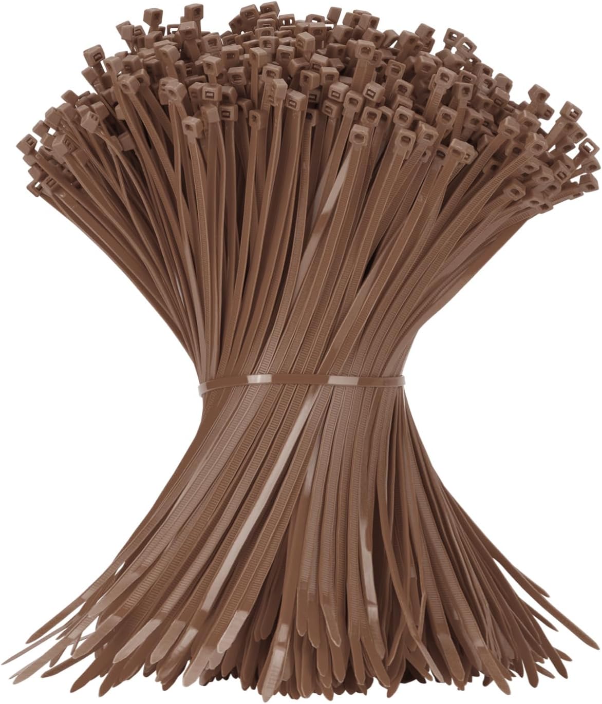 12 Inch Zip Ties Brown 1000 PCS, 50 Lbs- Heavy Duty Tensile Strength, Nylon PA66 UV Resistant Cable Ties for Indoor and Outdoor Use - Ideal for object bundling and fastening-VerdiqueGarden