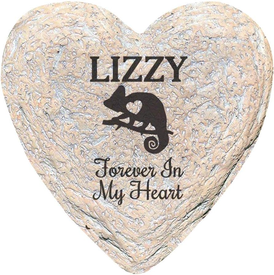 GiftsForYouNow Engraved Assorted Animals with Heart Memorial Heart Garden Stone, Lizard My-VerdiqueGarden
