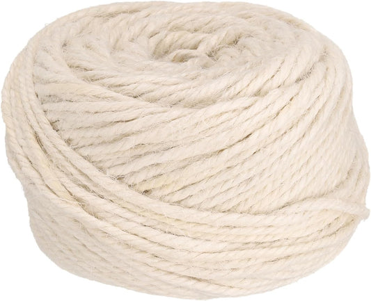 uxcell 164 Feet Natural Jute Twine String,3mm Thin Garden Twine Rope Colored Plant String Cord for DIY Art Crafts Gift Wrapping Decoration Packing Gardening Plant Hanger,White-VerdiqueGarden