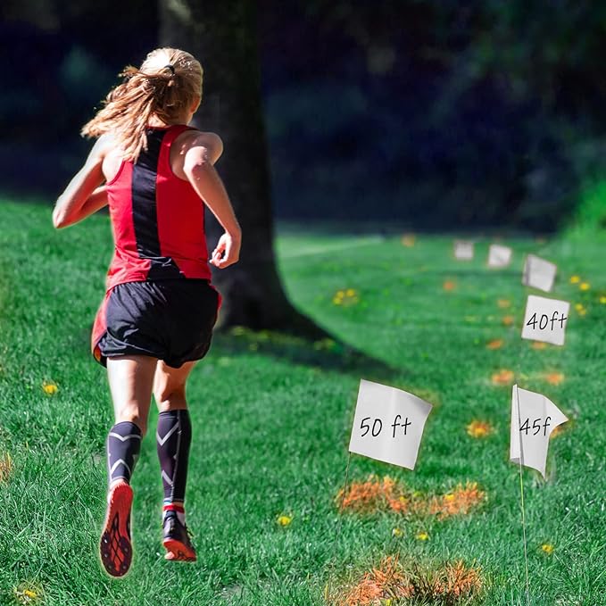 Zozen Marking Flags, White Color | 1000 Pcs/15x4x5 Inch, Yard Flags for Lawn & Irrigation & Landscape & Sprinkler & Survey & Dog Training.-VerdiqueGarden