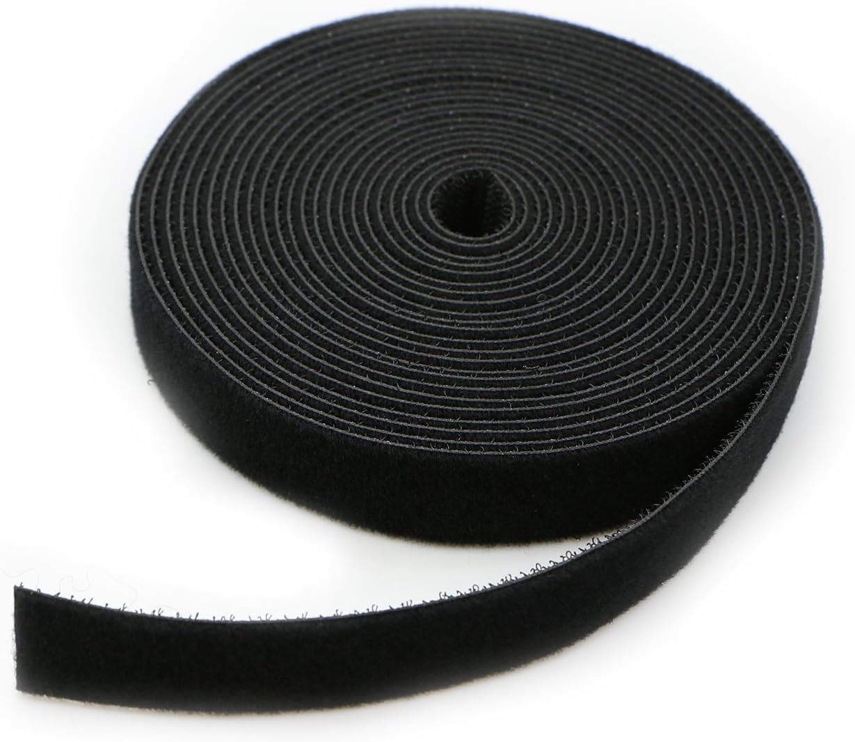 Reusable Fastening Tape Cable Ties 3/4 Inch Double Side Hook Roll (5 Yard, Black)-VerdiqueGarden