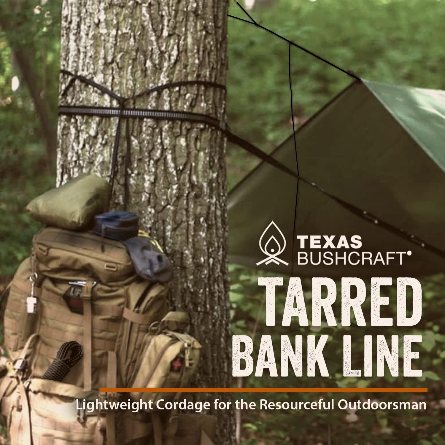 Texas Bushcraft Tarred Bank Line Twine - #36 Black Nylon String for Fishing, Camping and Outdoor Survival – Strong, Weather Resistant Bankline Cordage for Trotline-VerdiqueGarden