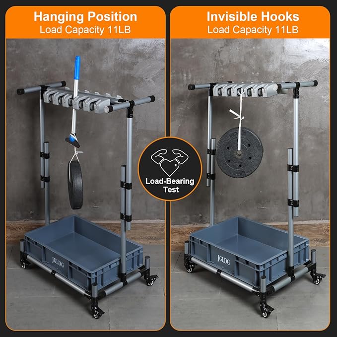 Freestanding Mobile Cleaning Tool Storage Rack, Mop and Broom Holder (M2)-VerdiqueGarden