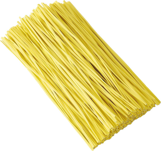300 Pcs 6 inch Yellow Plastic Twist Ties, Cable Ties, for Bags, Gardening Tools-VerdiqueGarden