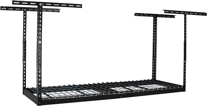 MonsterRAX - 2x6 Overhead Storage Rack (Hammertone, 18"-33" Ceiling Drop Down)-VerdiqueGarden
