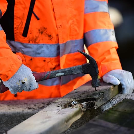 Vgo... 3 Pairs Safety Work Gloves,Gardening Gloves,Polyurethane Coated,Dipping Gloves,Latex Free(Szie L,Gray&White,PU6029)-VerdiqueGarden