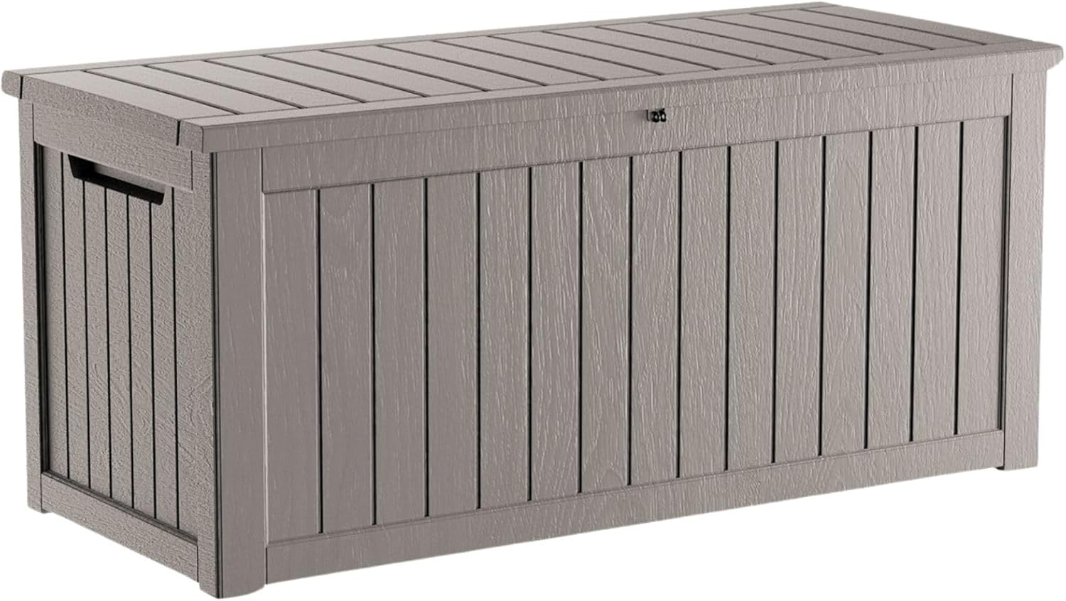 270 Gallon Waterproof Deck Box, Lockable Resin Storage Box for Patio Furniture Cushions Garden Tools and Outdoor Delivery Storage, Coffee-VerdiqueGarden