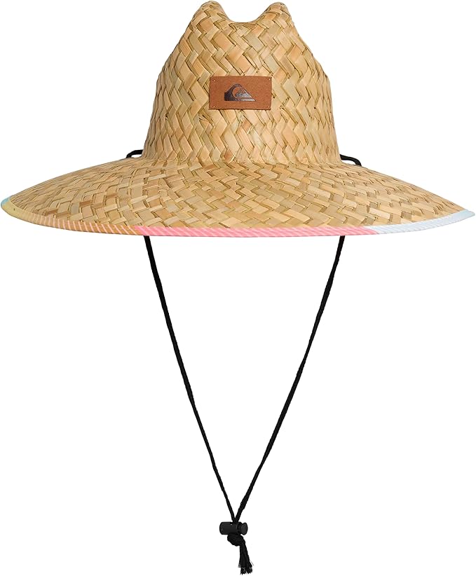 Quiksilver Men's Wide Brim Outdoor Lifeguard Straw Sun Hat-VerdiqueGarden