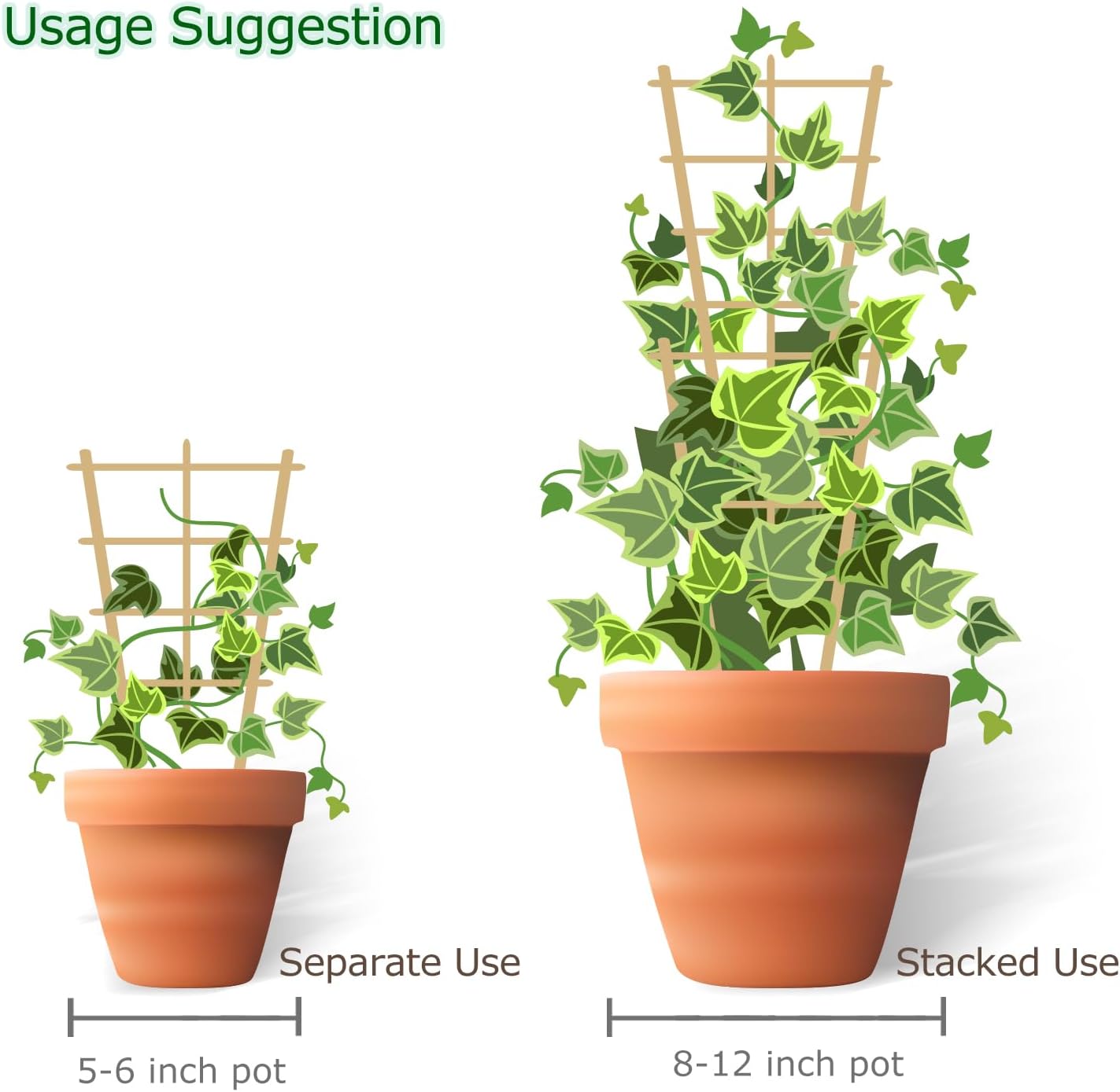 Bamboo Trellis 10 Pack, 16in Fan-Shaped Plant Trellis Indoor for Climbing Plants-VerdiqueGarden