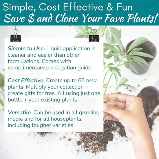 Houseplant Prop Drops - Propagation Promoter & Root Growth Hormone | Root Stimulator for Cuttings | Supports Stronger, Healthier Plants | Easy-to-Use Liquid Formula for Water & Soil Propagation | 8oz-VerdiqueGarden