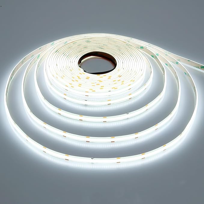 10M/32.8ft 24V COB LED Strip Light Waterproof IP65 Cool White 6000K Uniform Glow 3840LEDs CRI 93+ Flexible LED Tape Lights for DIY Cabinet Bedroom Kitchen Home Decor(No Power Supply)-VerdiqueGarden