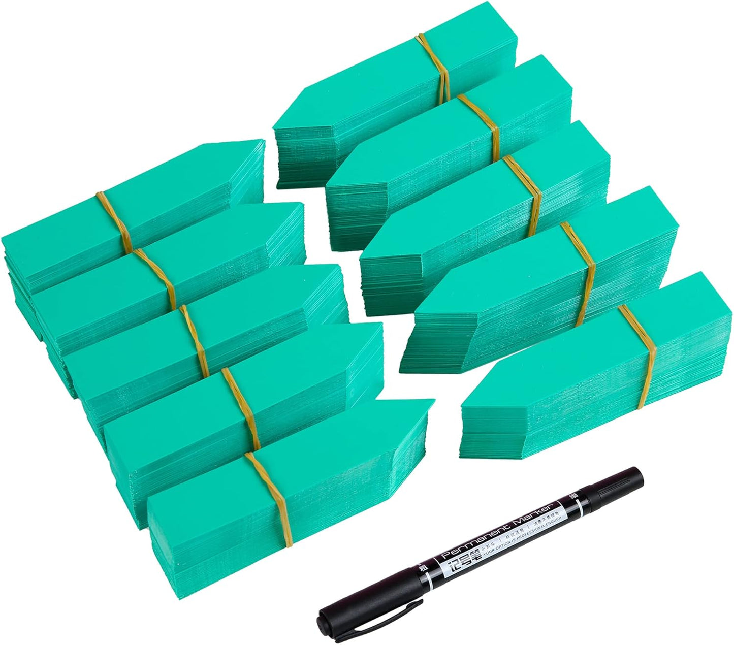 1000 Pcs Plant Tags, 4 Inch Plastic Garden Plant Pot Markers Waterproof Plant Labels, Green-VerdiqueGarden