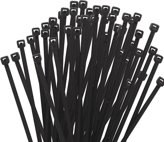 6 Inch Black Zip Tie 1000 PCS, 18 Lbs - Small to Medium Zip Tie, Nylon PA66 UV Resistant Cable Tie for Indoor and Outdoor Use - Ideal for bundling and securing objects-VerdiqueGarden