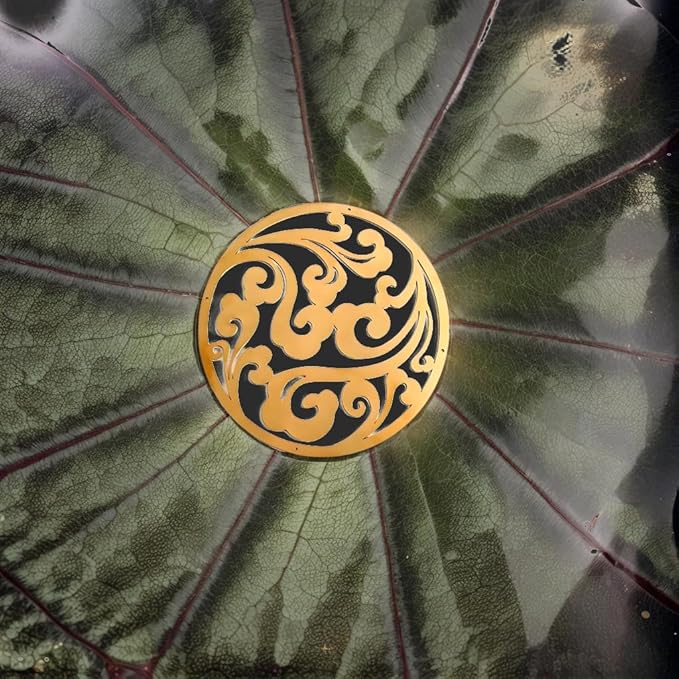 Copper Bird Bath Purification Disk, Water Wiggler for Bird Bath, Bird Bath Copper Disk, 1mm Reinforced 99% Pure Copper Cleaning Disk, Universal Fit for Outdoor Birdbaths, 4 Inch in Diameter (G)-VerdiqueGarden