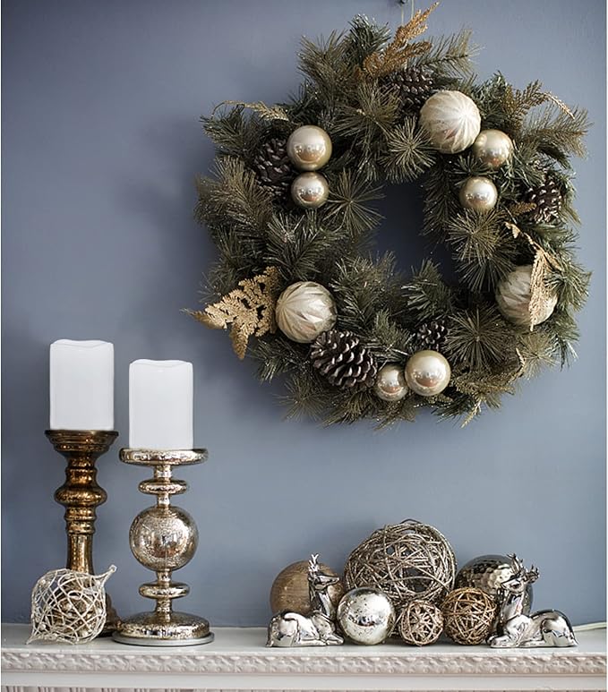 5" Outdoor Battery Operated Candle Waterproof Led Pillar Lights Flickering Flameless Candles with Timer Realistic Fake Electric Pillars for Lantern Garden Wedding Halloween Christmas Decorations,White-VerdiqueGarden