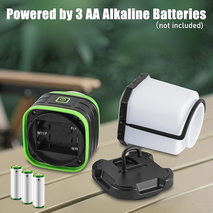 Lichamp LED Camping Lantern, Battery Powered LED Lights Camping Essentials, Portable Lanterns Flishlights for Emergency, Hurricanes, Outdoor Hiking, Power Outages, Survival Gear and Home Use, 4 Pack-VerdiqueGarden