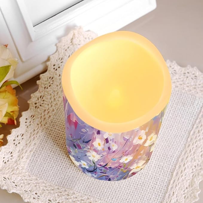 Ystardream Candle Sets for Women Gift Elegant Flower Flickering Flameless Candles Unity Candles for Wedding Ceremony Set,Beautiful Addition to Any Dinner Table,Bedroom,Outside Party-VerdiqueGarden