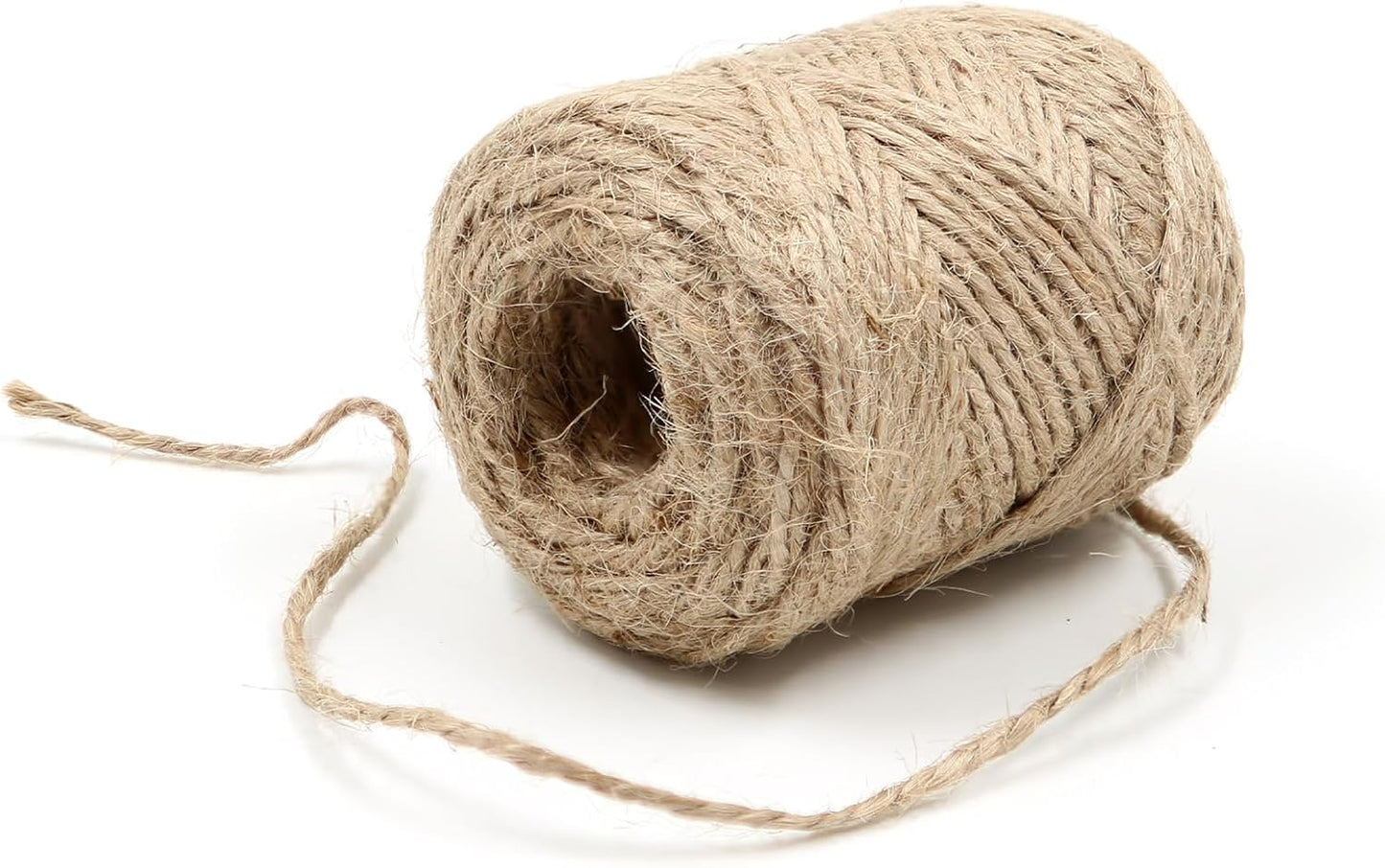 2mm - 164FT Natural Jute Twine Rope String - for Crafts Gardening Plant Accessories Gift Wrapping, Arts Packing Material Christmas Twine Bulk Wedding Decor-VerdiqueGarden