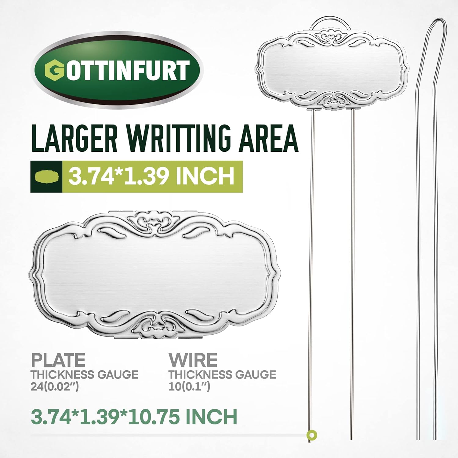 Updated Metal Plant Labels for Garden, 25 Pack Stainless Steel DIY Plant Markers Waterproof for Flowers, Vegetables, Seedlings-VerdiqueGarden