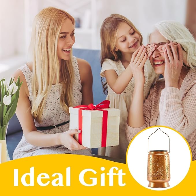 Hummingbird Solar Lanterns Outdoor Waterproof Large Metal Hanging Lantern with 2000mAh Battery, Solar-Powered Garden Lights Decor for Yard, Patio, Backyard - Birthday Gift for Women, Mom, Grandma-VerdiqueGarden