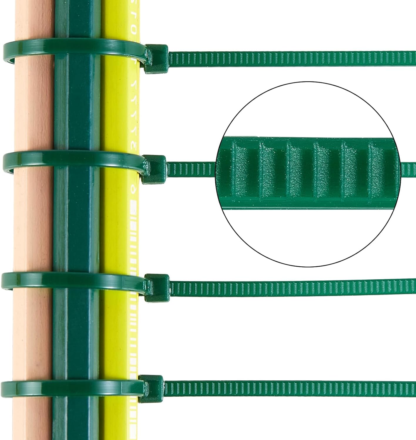 8 inch 3mm Dark Green Nylon Garden Cable Zip Ties Self Locking Cable Ties Twist Ties, Multi-Purpose Cable Tie(100 Pcs)-VerdiqueGarden