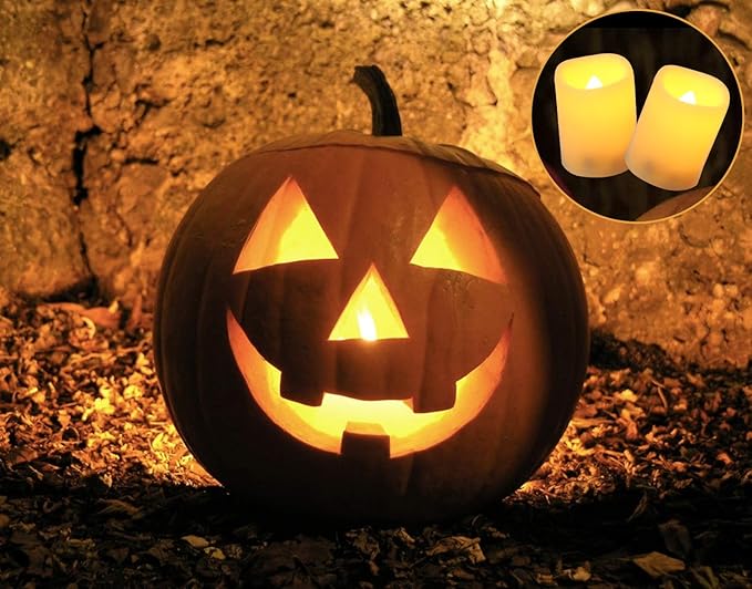 6 PCS Led Flickering Flameless Votive Tea Lights Candles with Remote Control Battery Operated/Electric Outdoor Tealights Timer Candle for Christmas,Xmas Decorations (Batteries Included) 200Hours-VerdiqueGarden