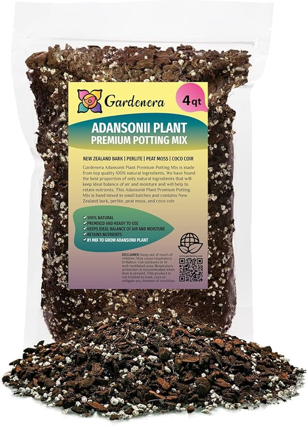 Monstera Adansonii Advanced Potting Blend: Boost Aeration, Drainage & Nutrient Absorption - 4 Quart-VerdiqueGarden