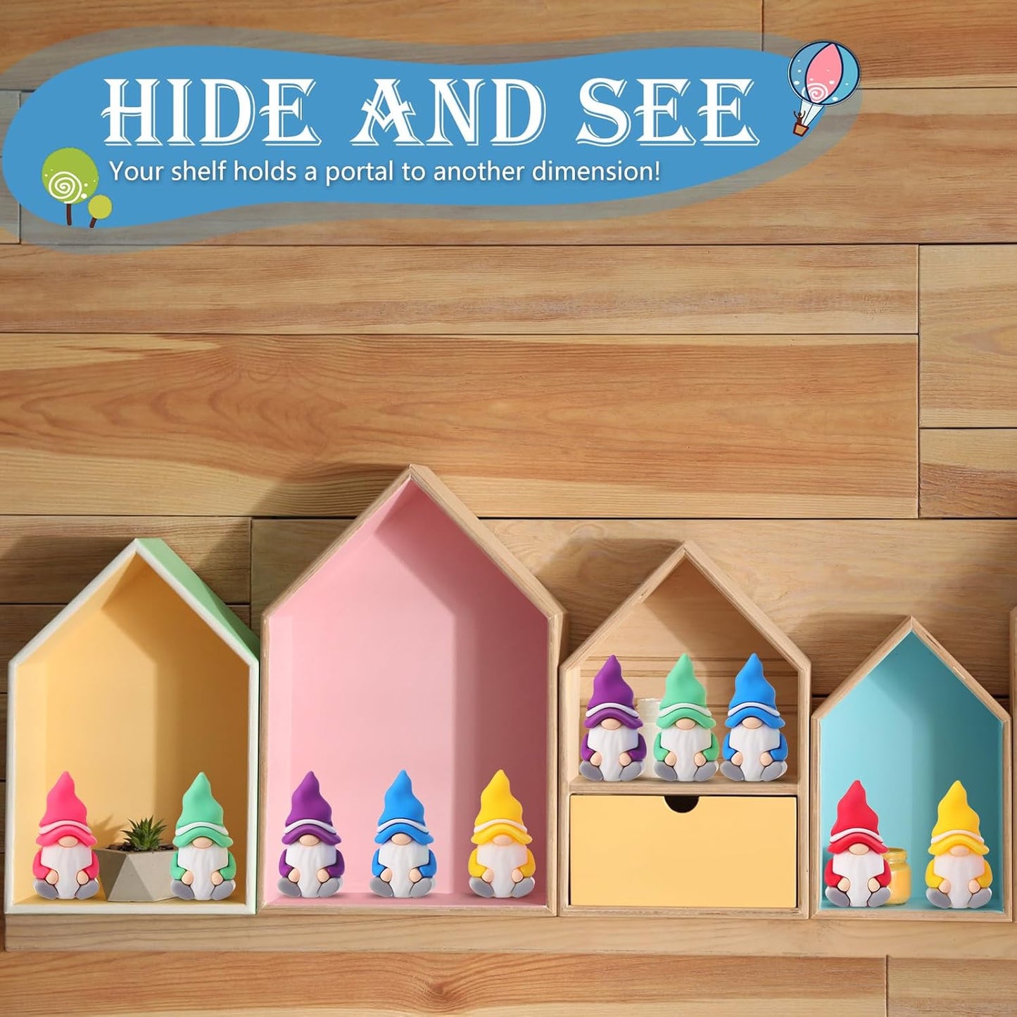 30 Pcs Mini Gnomes Figurines Tiny Fairy Resin Gnomes Statue Garden Bulk for Goody Bag Stuffers Filler Party Favors Gifts Decor Dwarf Statues Garden Dollhouse Micro Landscape Accessories-VerdiqueGarden