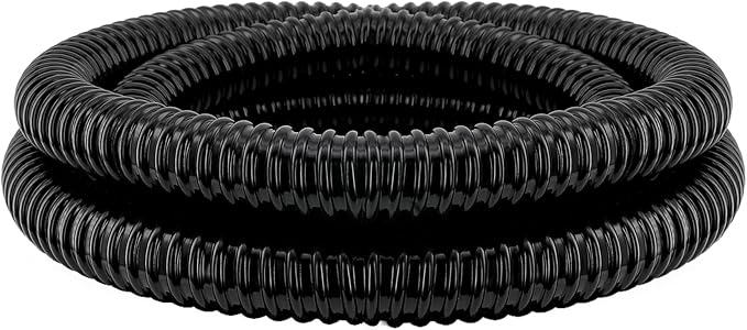 1" Dia. Corrugated Pond Tubing 1-Inch ID, 3.9 FT Length, Black PVC Kinkproof Strong Flex Tubing-VerdiqueGarden