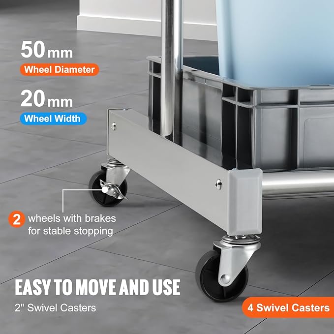 VEVOR Garden Tool Organizer, 10 Slots with Hooks, Yard Tool Tower Rack with Wheels for Garage Organization and Storage, Hold Long-Handled Tool/Rake/Broom, Metal Tool Stand Holder for Shed, Outdoor-VerdiqueGarden