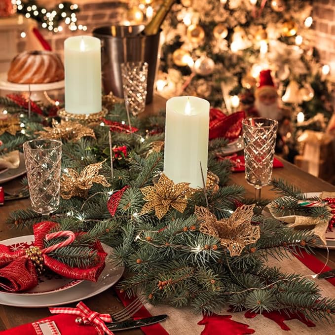 Tappovaly Flameless Flickering Battery Operated Candles 2pack Real Wax Pillar LED Candles with 10-Key Remote Control and 24 Hours Timer for Wedding, Party, Home Decoration (Ivory)-VerdiqueGarden