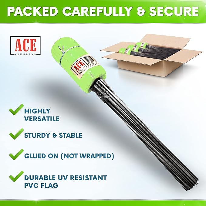 Fluorescent Lime Marking Flags 1000 Pack - 4x5x15 Inch Marker Flags for Outside - Markers For Lawn, Irrigation, Landscaping, Survey & Sprinkler Head Marking-VerdiqueGarden