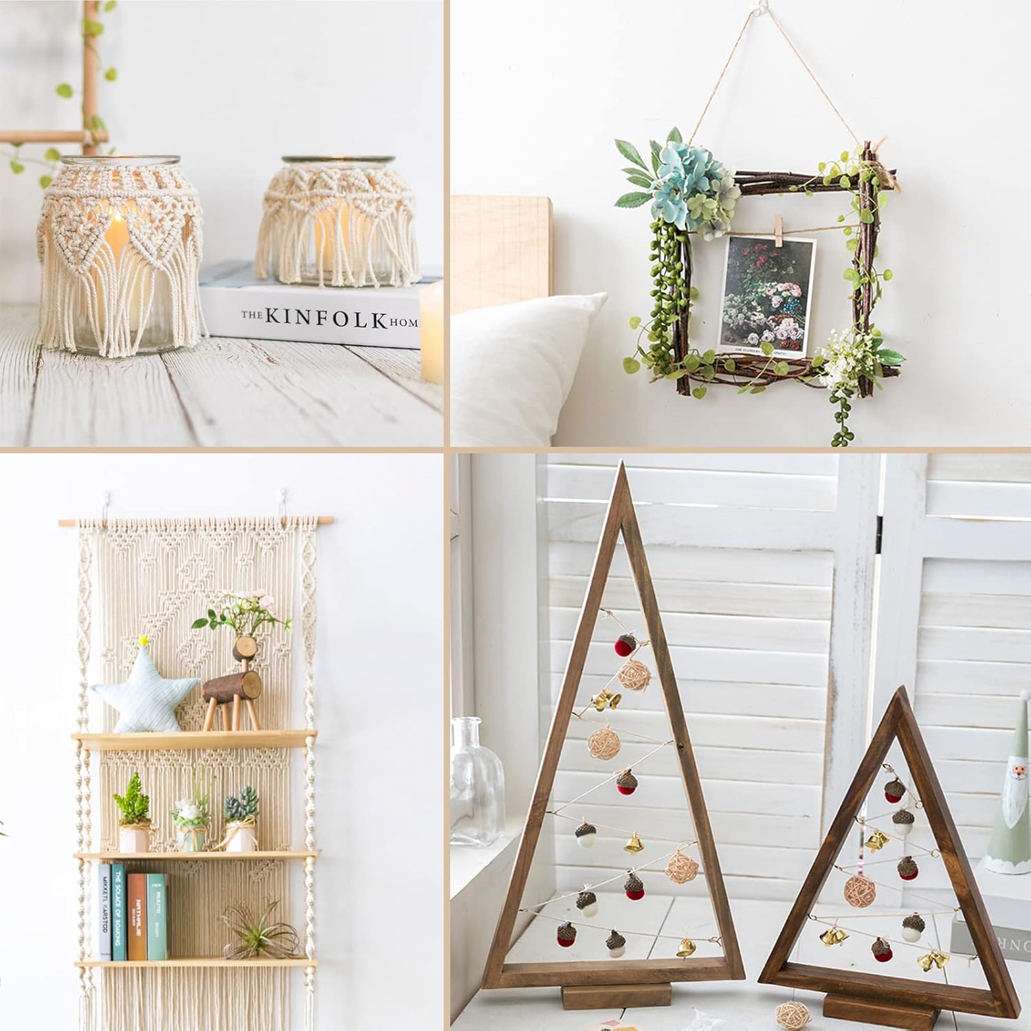 Anvin 984 Feet Cotton Twine Natural Jute Twine Packing Twines Bakers Twine Beige Twine Wrapping Butchers Baking Arts and Crafts Gardening(Pack of 3, 10 Ply 2mm Thick)-VerdiqueGarden