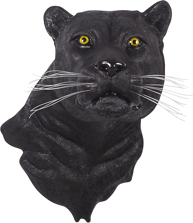 Design Toscano Shadow Predator Black Panther Wall Sculpture-VerdiqueGarden