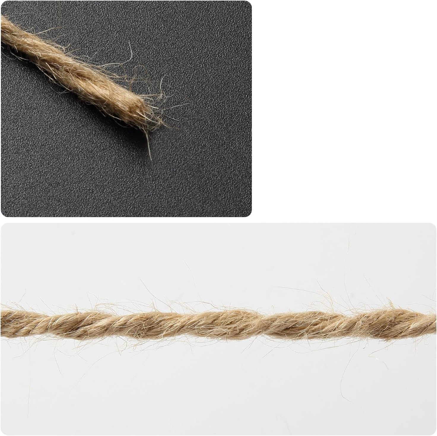 1/8 in (3mm) x 328 ft (100Meter) Natural Sisal Hemp Rope Heavy Duty Thick Twine for Cat Scratcher Post Tree, Garden, Binding, Crafts Packing Material-VerdiqueGarden