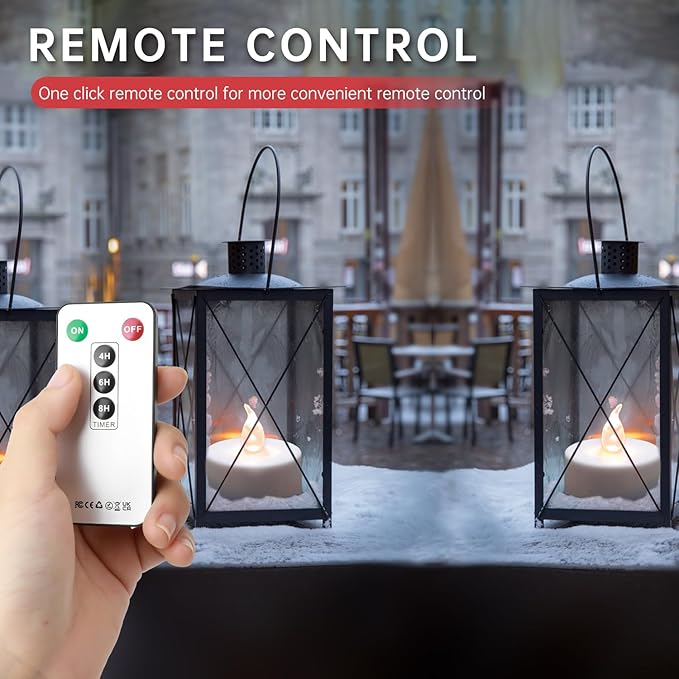 Tea Light Remote Control Candle,Flickering Flameless LED Candle,Long Lasting 400+Hours,Battery Operated with Timer for Home Decoration Seasonal &Festival Celebration WarmWhite (12pcs)-VerdiqueGarden