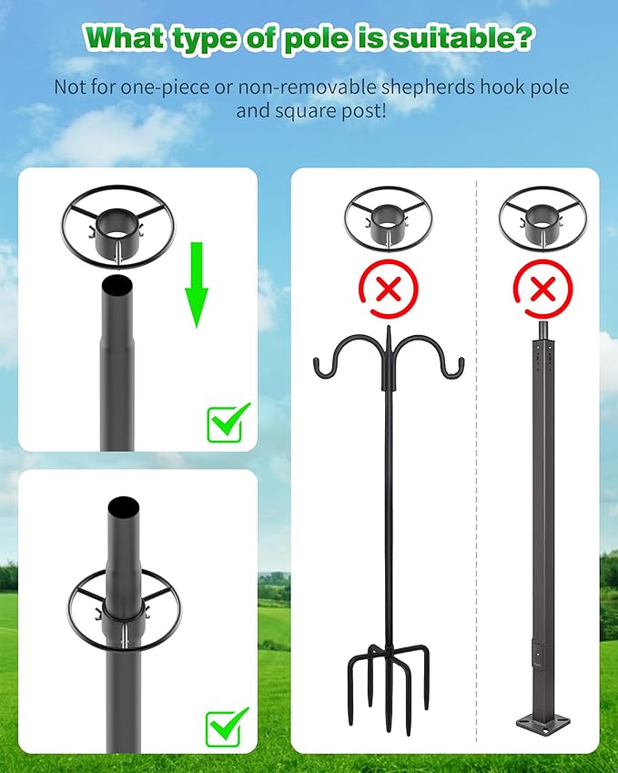 Metal Squirrel Baffle - Heavy Duty Squirrel Baffle for Bird Feeder Pole - Chew Proof Squirres Guard with Spring for Better Defense, Outside Pole Mount for Bird Feeder, 19 Inch-VerdiqueGarden