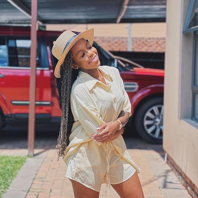 Cyiecw Women Floppy Sun Hats Fashionable Summer Wide Brim Cap BeachStraw Hat UV UPF50 Travel Packable Cotton-VerdiqueGarden