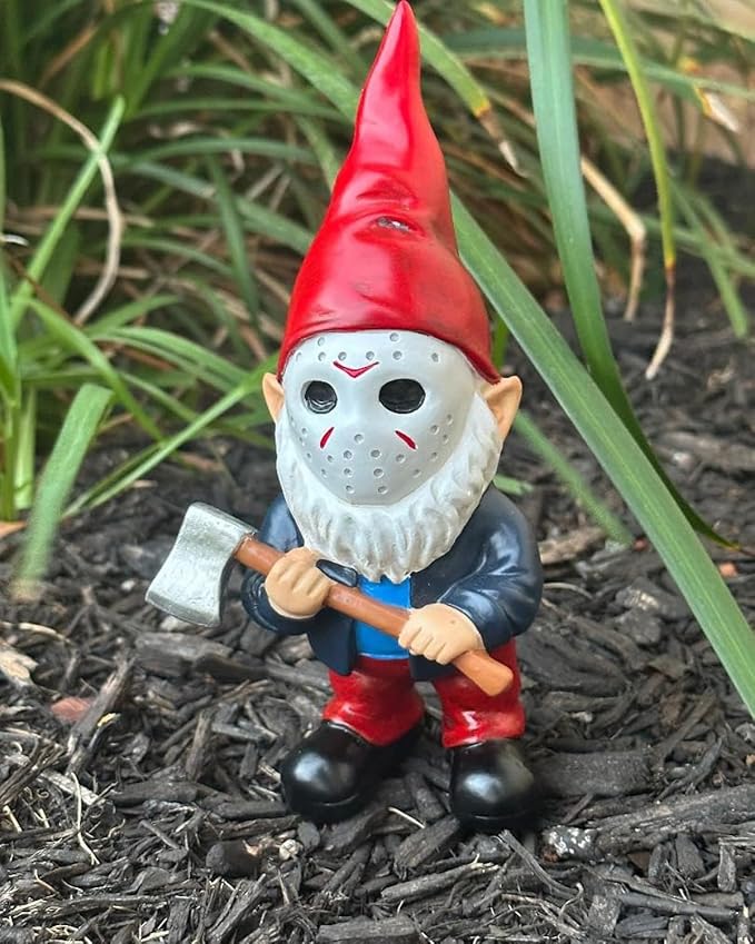 Garden Gnomes Halloween Decorations Gift Christmas Gnome Home Decor Gnome Statue Holding Axe-VerdiqueGarden
