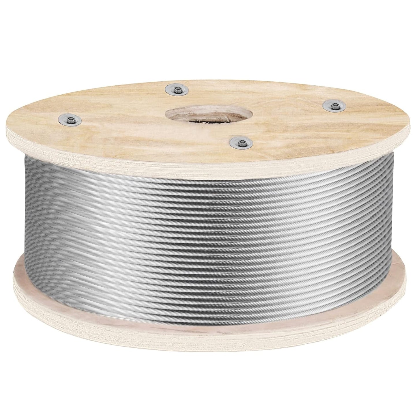 VEVOR 3/16 Stainless Steel Wire Rope 500ft, T316 Steel Wire Cable, Deck Railing 1x19 Strands Construction, 4200LBS Breaking Strength for Stair Handrail Clothesline-VerdiqueGarden