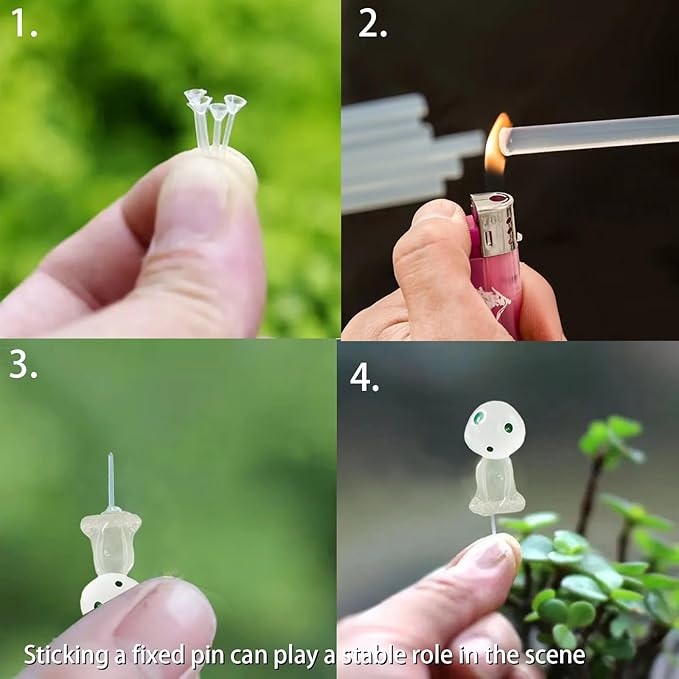 BEZALEL Glow in the Dark Tree Spirits, 49 Pcs Luminous Elves Tree Ghosts Figurines Kit, Mini Glow Fairy Garden Accessories Outdoor with Mini Mushrooms for Garden Bonsai Succulent Terrarium Decorations-VerdiqueGarden